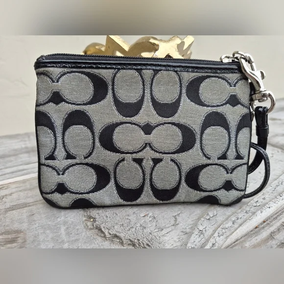 COACH Signature Canvas Wristlet - Picture 6 of 7